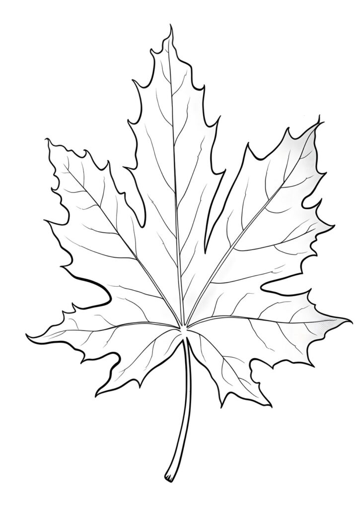 10 Cute Leaf Coloring Pages (2)