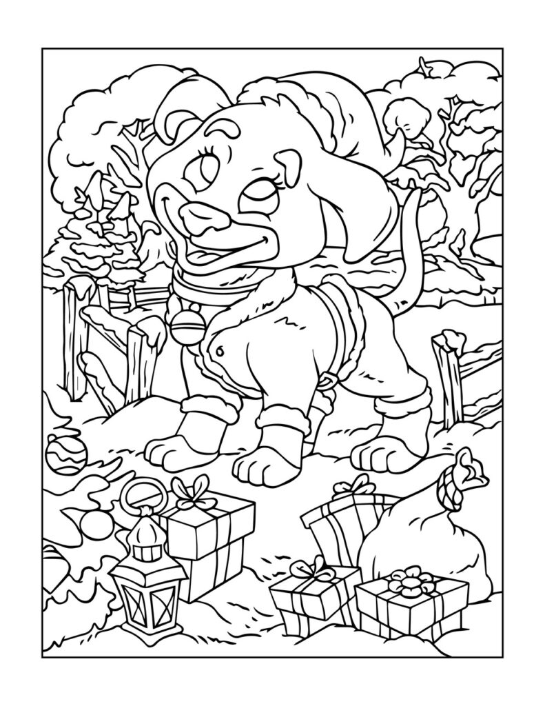 25 Free Christmas Animal Coloring Pages