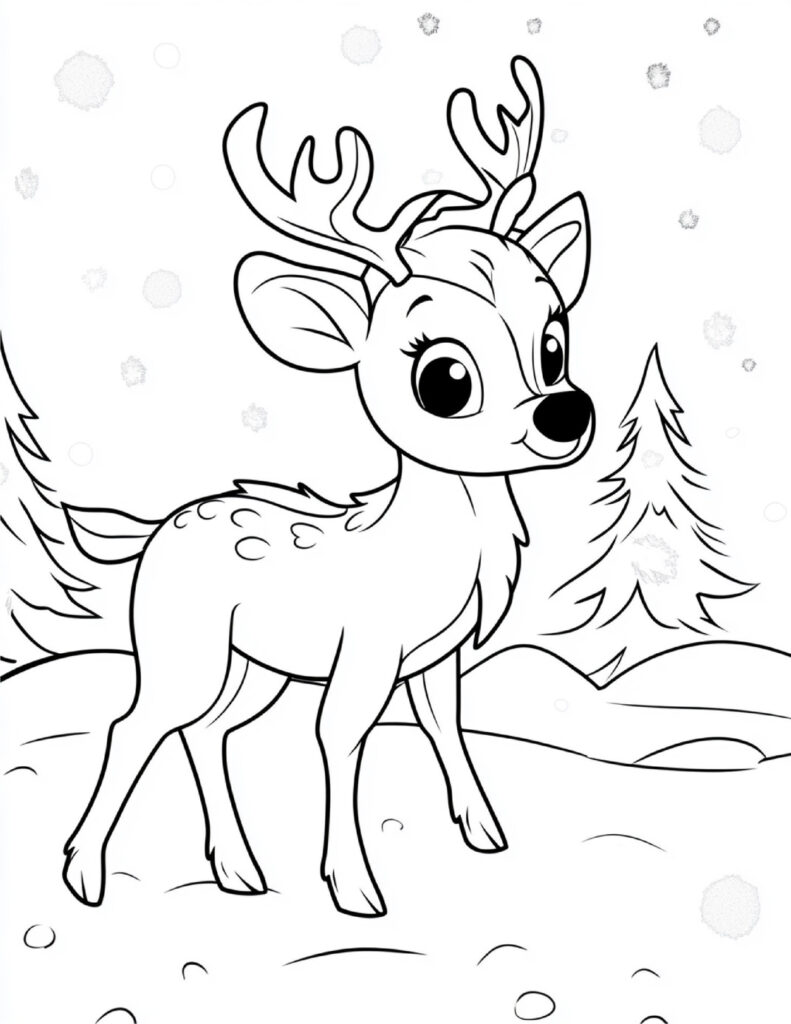 25 Free Christmas Animal Coloring Pages