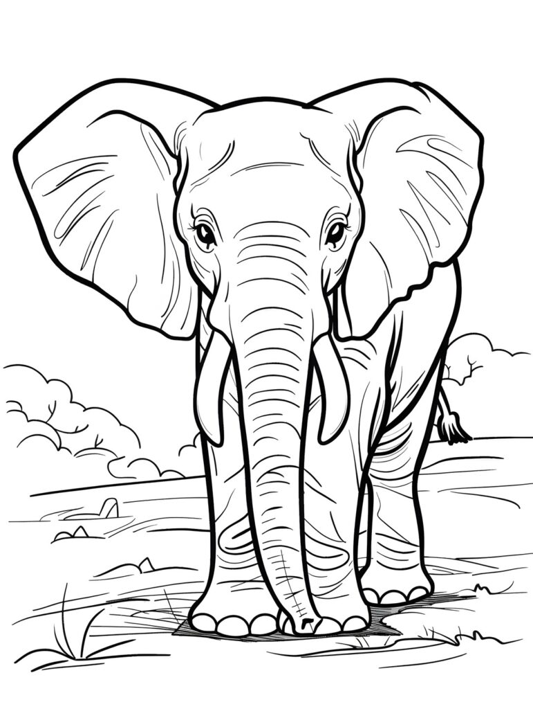 25 Free Elephant Coloring Pages (6)