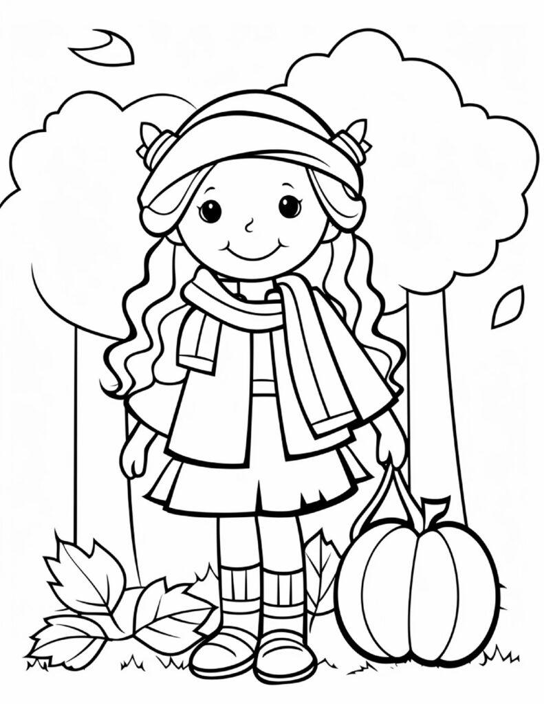 25 Free Fall Coloring Pages for Kids and Adults