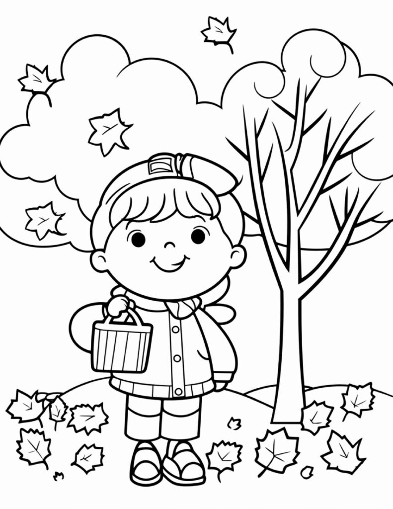 25 Free Fall Coloring Pages for Kids and Adults