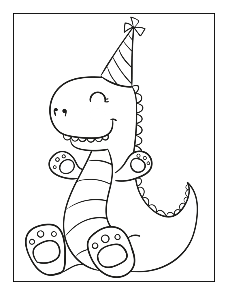 25 Printable Dinosaur Coloring Pages for Kids