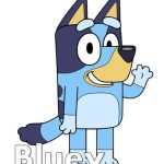 Cute Bluey Colouring Pages