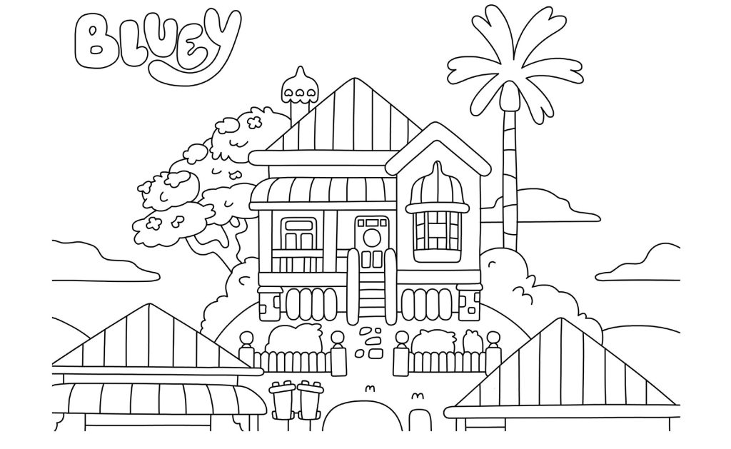 Bluey Friends Coloring Sheets