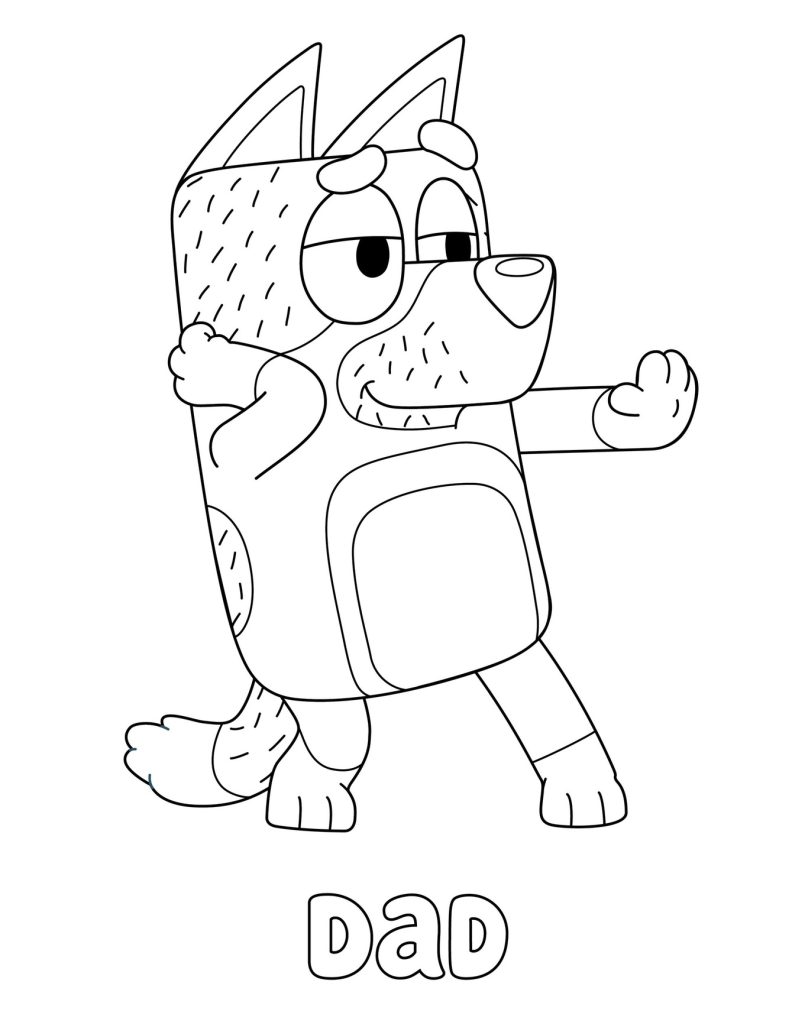 Bluey Friends Coloring Sheets