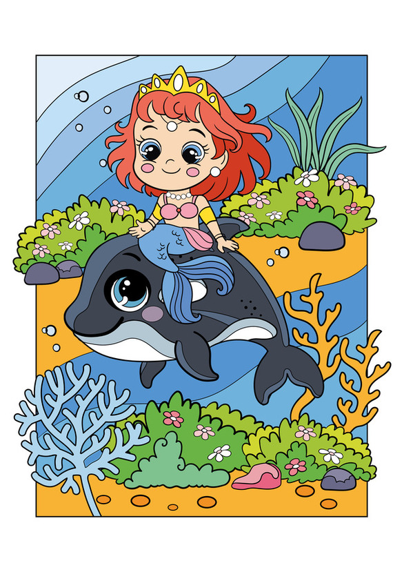 Cute Orca Coloring Pages