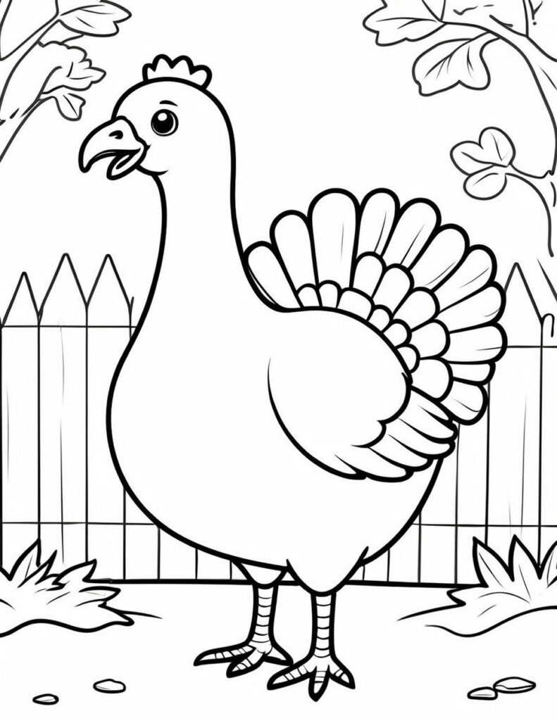 Free Turkey Coloring Pages