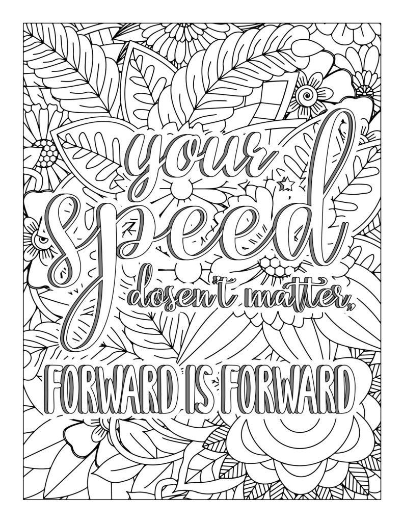 Motivational Quotes Coloring Page (Free Download)