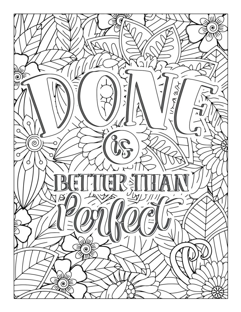 Motivational Quotes Coloring Page (Free Download)