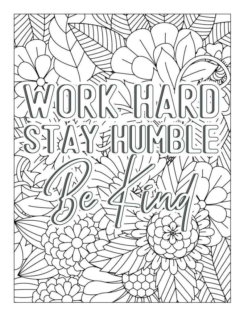 Motivational Quotes Coloring Page (Free Download)