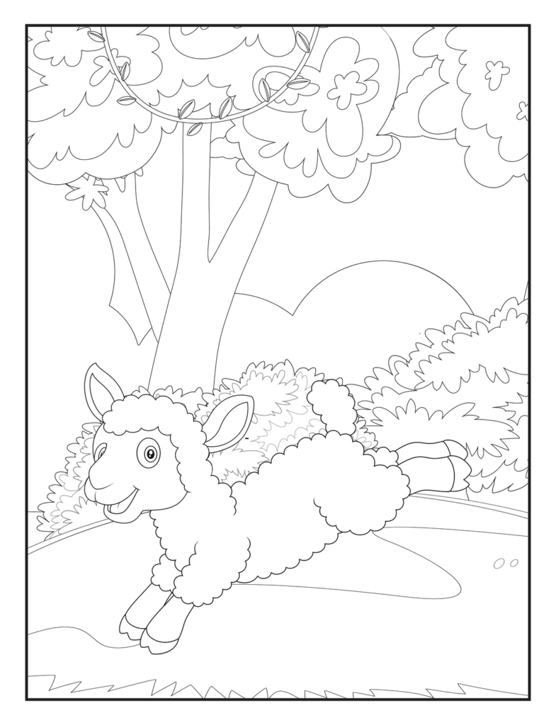 Sheep Coloring Pages for Kids