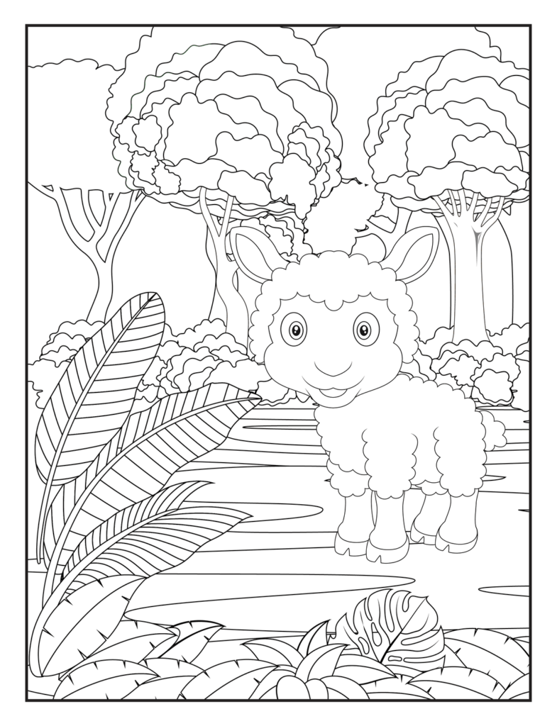 Sheep Coloring Pages for Kids