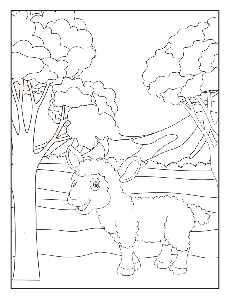 Sheep Coloring Pages for Kids