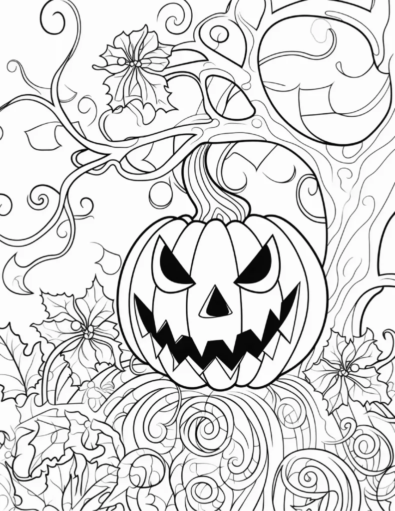 20 Halloween Coloring Page for Adults