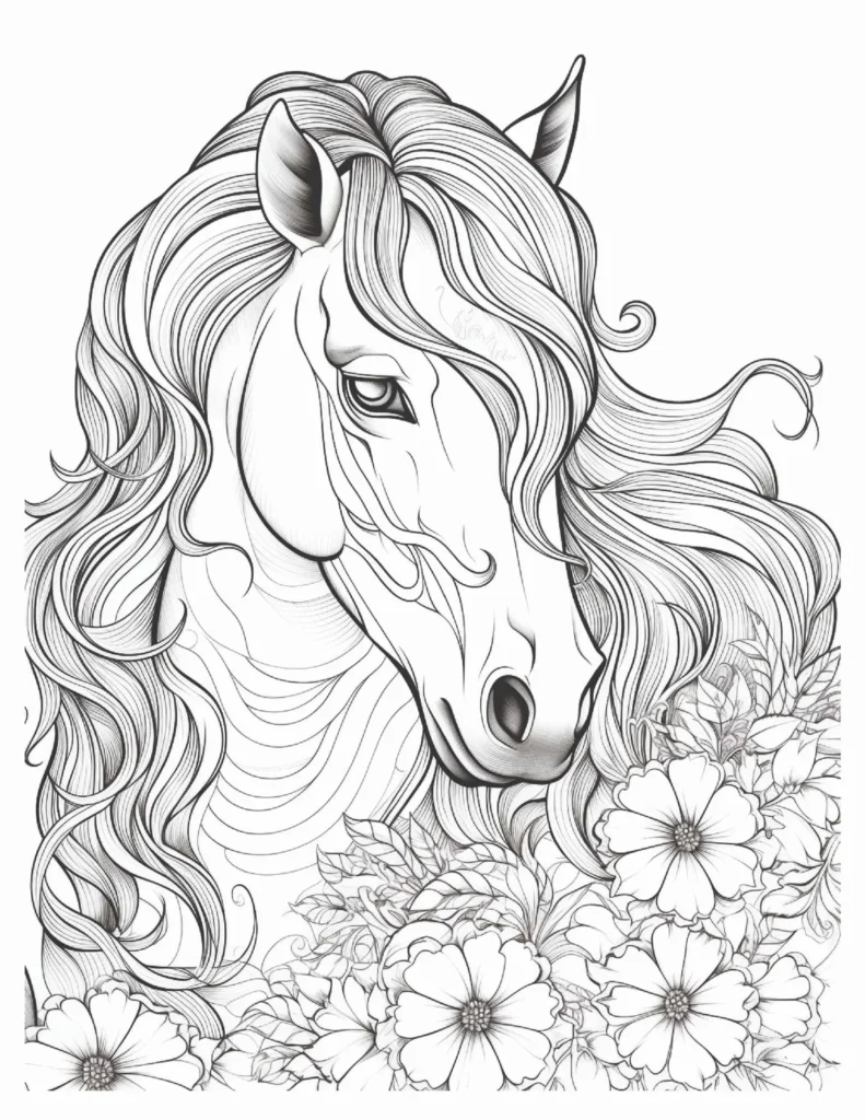 20 Horse Coloring Pages to Print