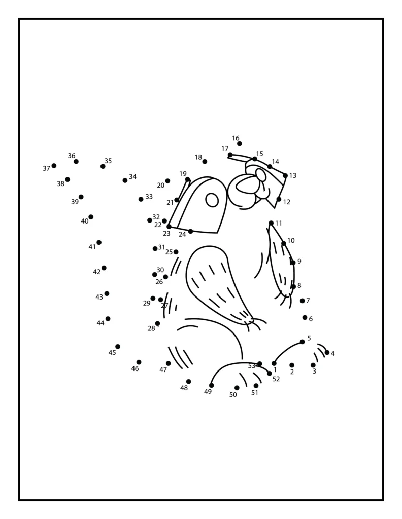 40 Free Connect the Dot Animal Coloring Pages