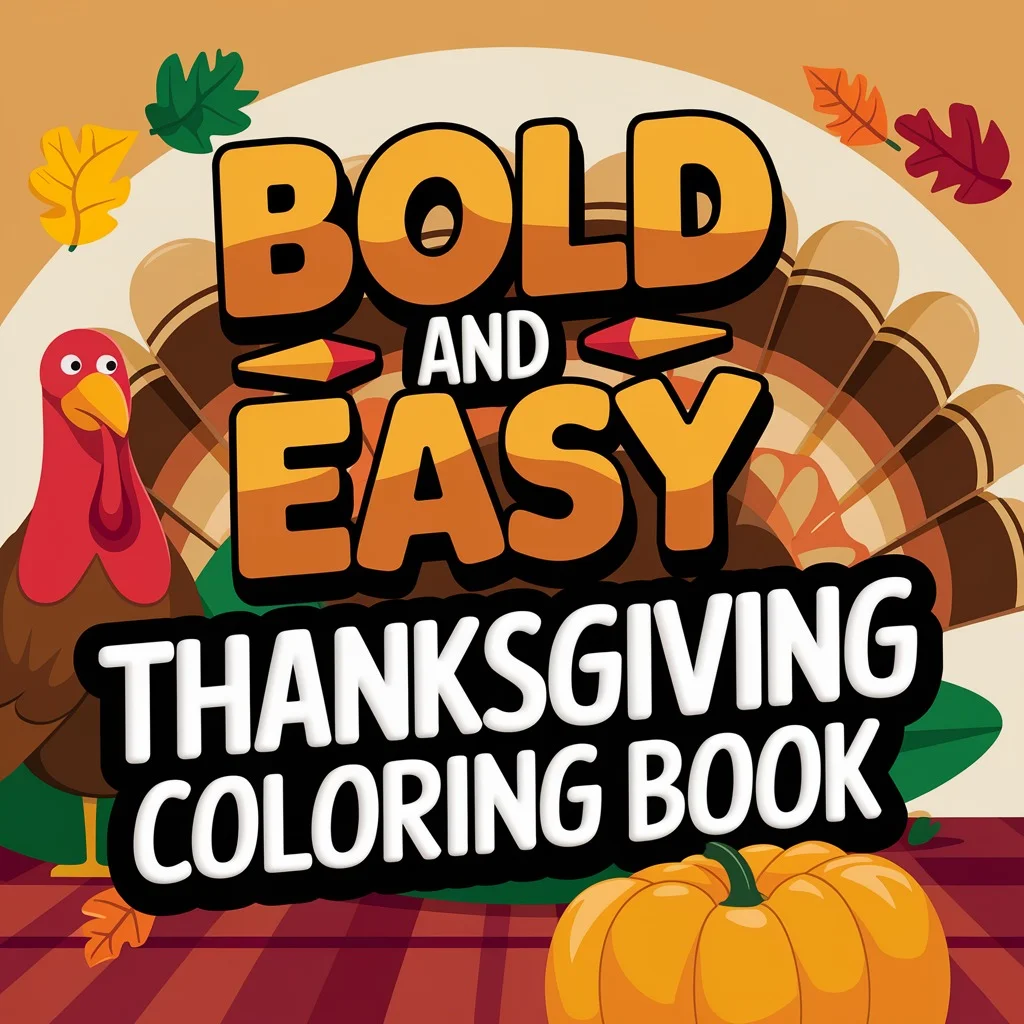 Bold and Easy Thanksgiving Coloring Pages