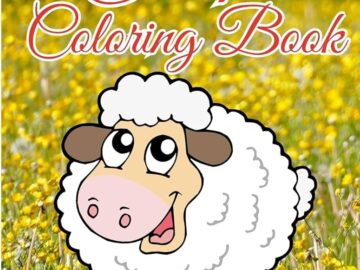 Cute Sheep Coloring Page for Kids