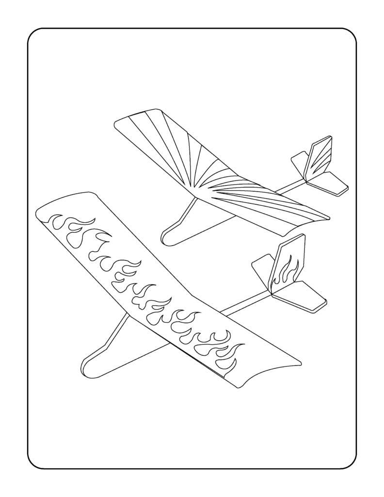 Free Airplane Coloring Page for Kids