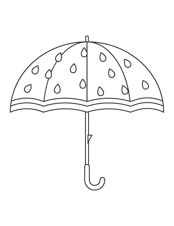 Free Umbrella Coloring Page for Kids (2)