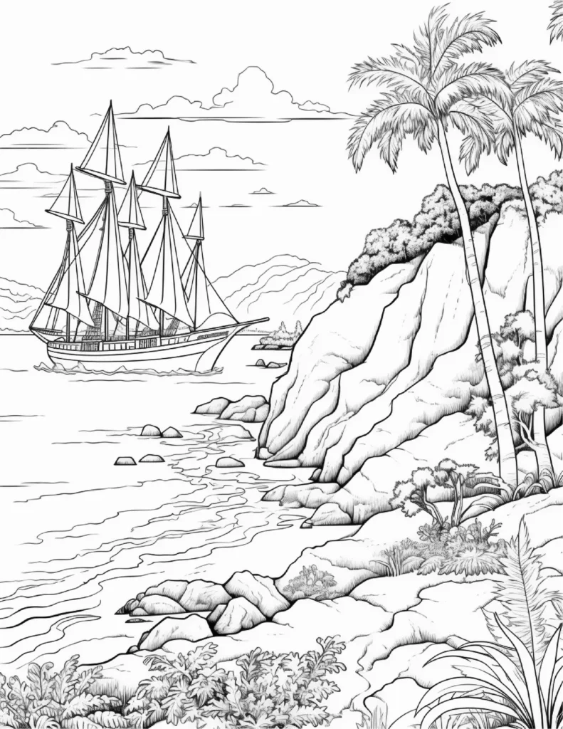 Maritime Landscape Coloring Pages (1)