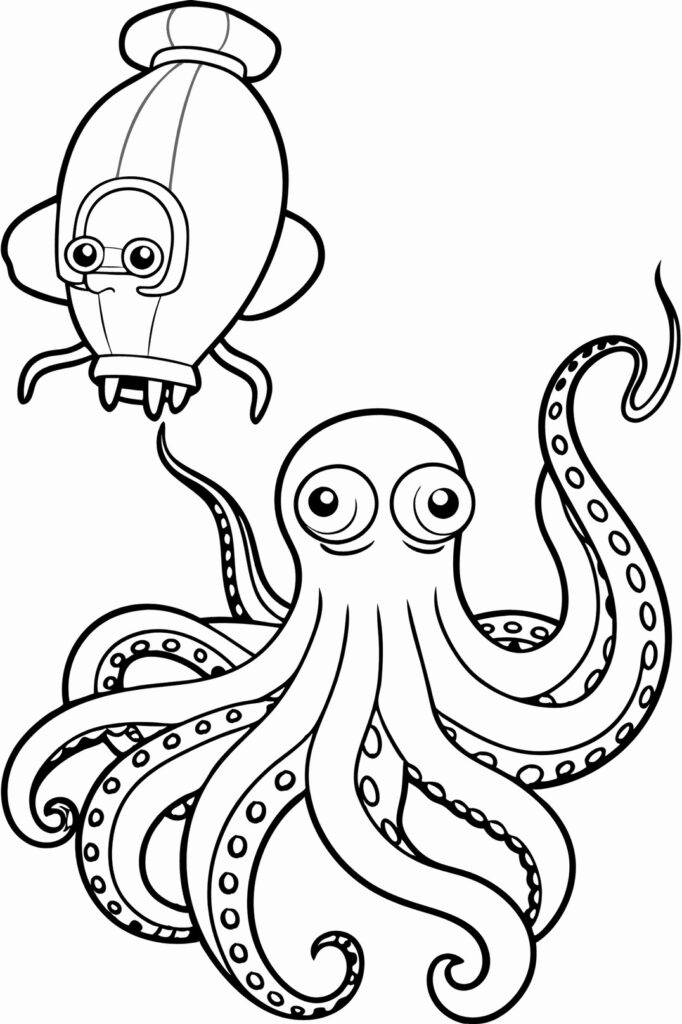 Octopus Coloring Pages for Kids