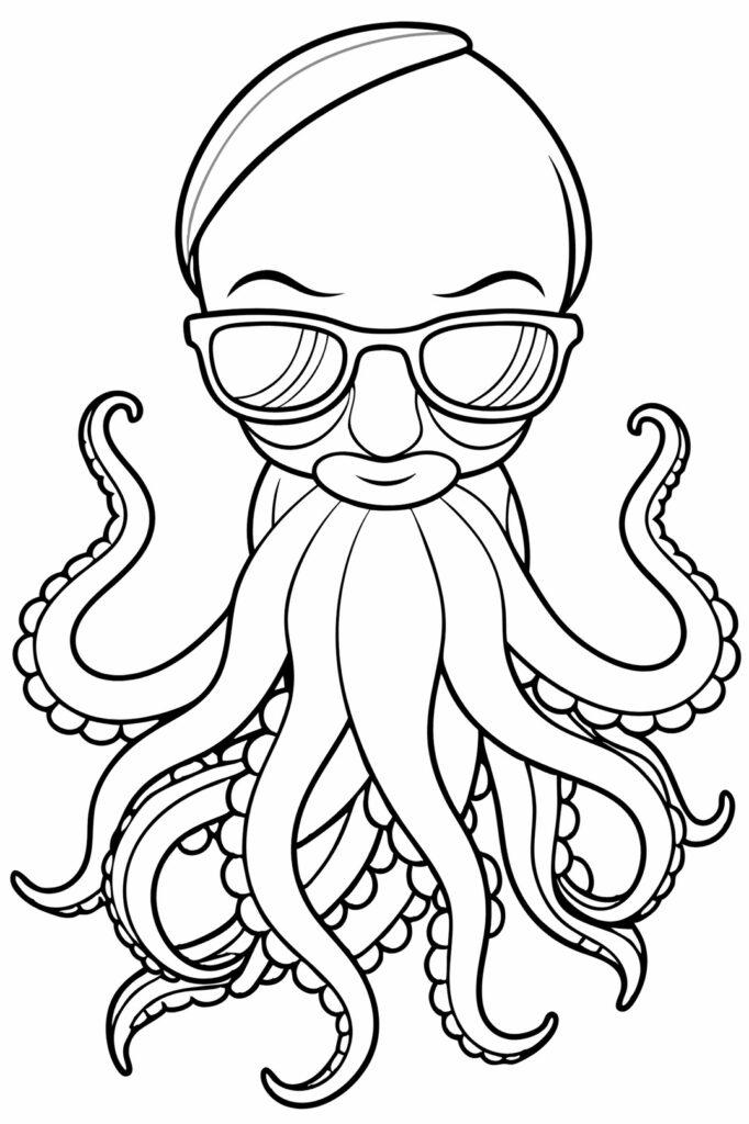 Octopus Coloring Pages for Kids