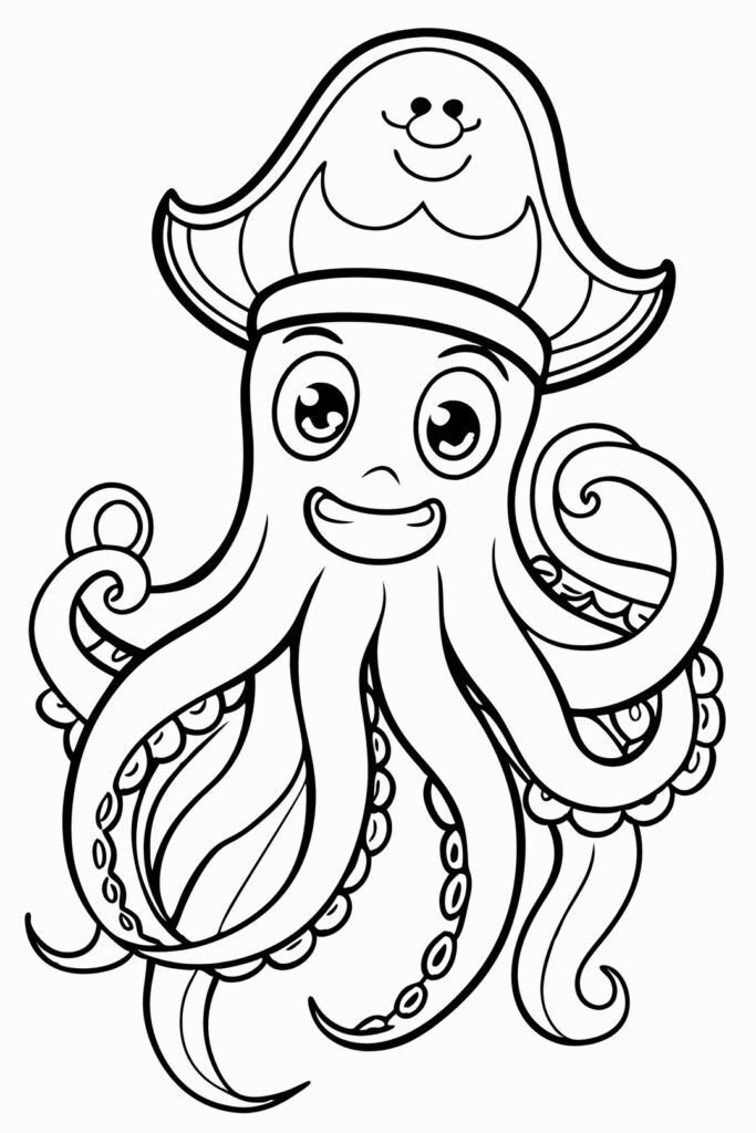 Octopus Coloring Pages for Kids