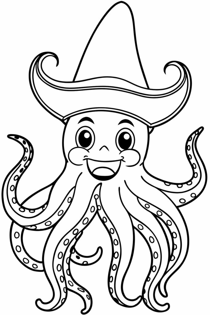 Octopus Coloring Pages for Kids