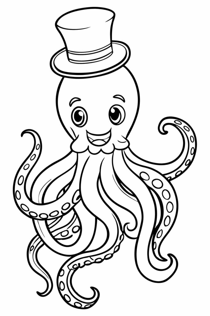 Octopus Coloring Pages for Kids