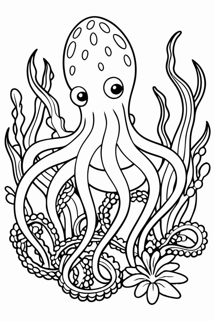 Octopus Coloring Pages for Kids