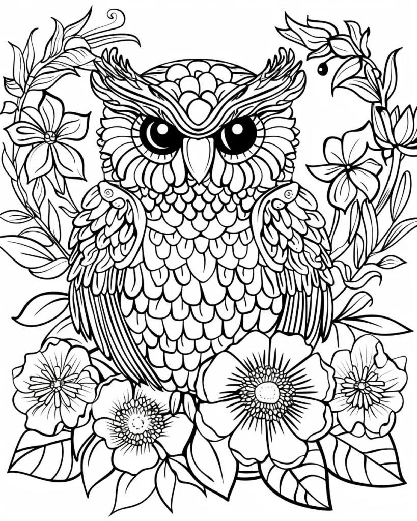 Owl Mandala Coloring