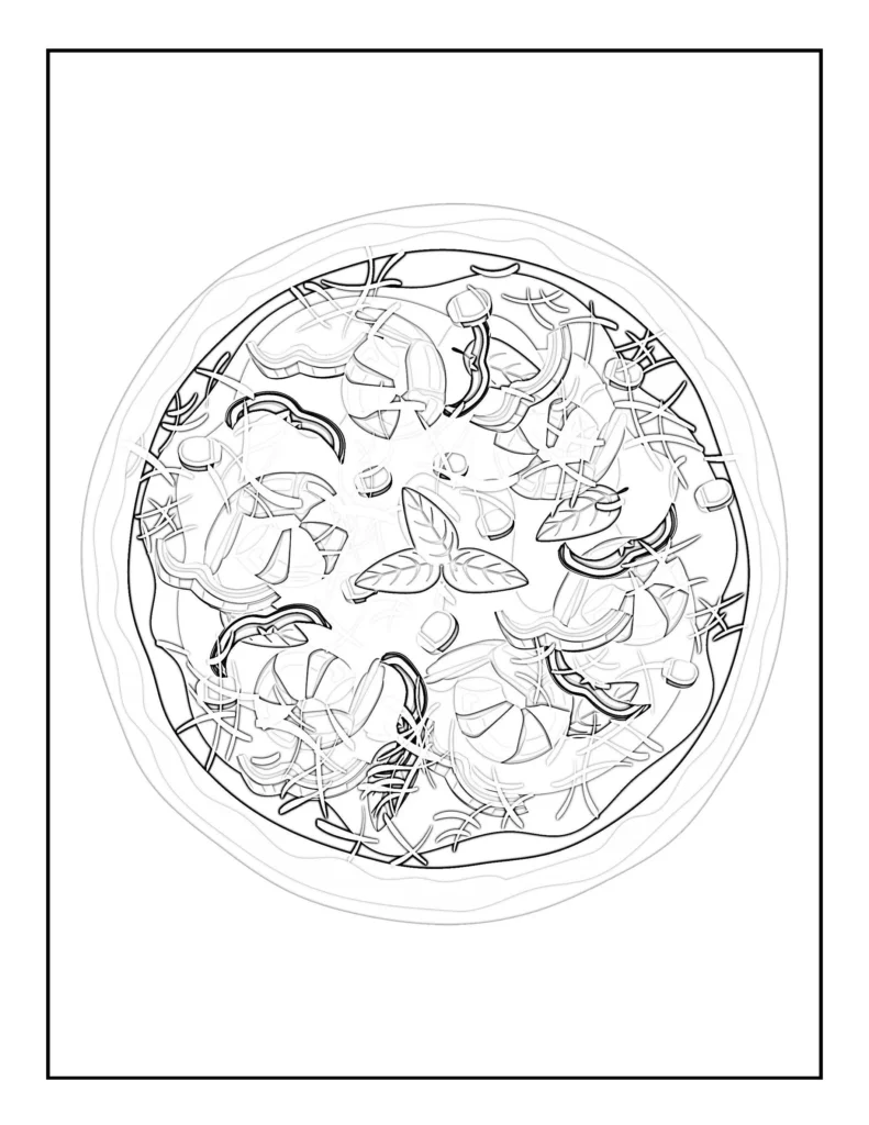 Pizza Coloring Page