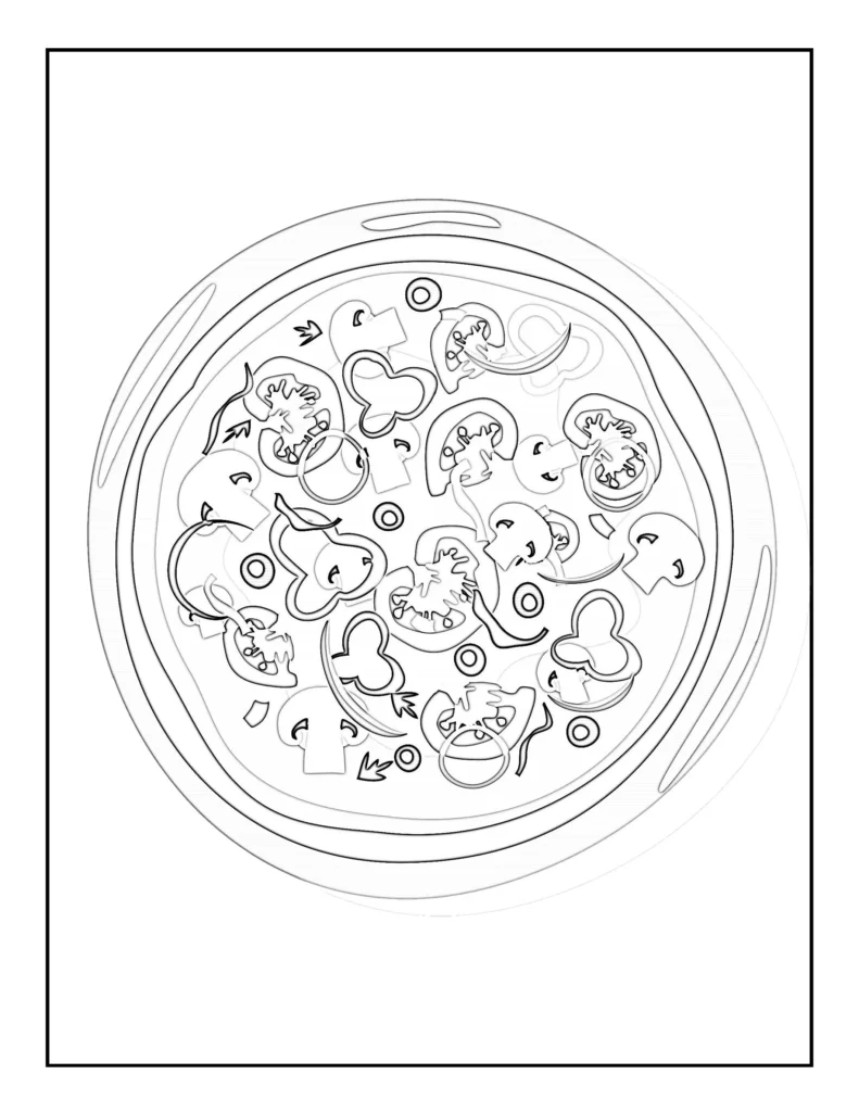 Pizza Coloring Page