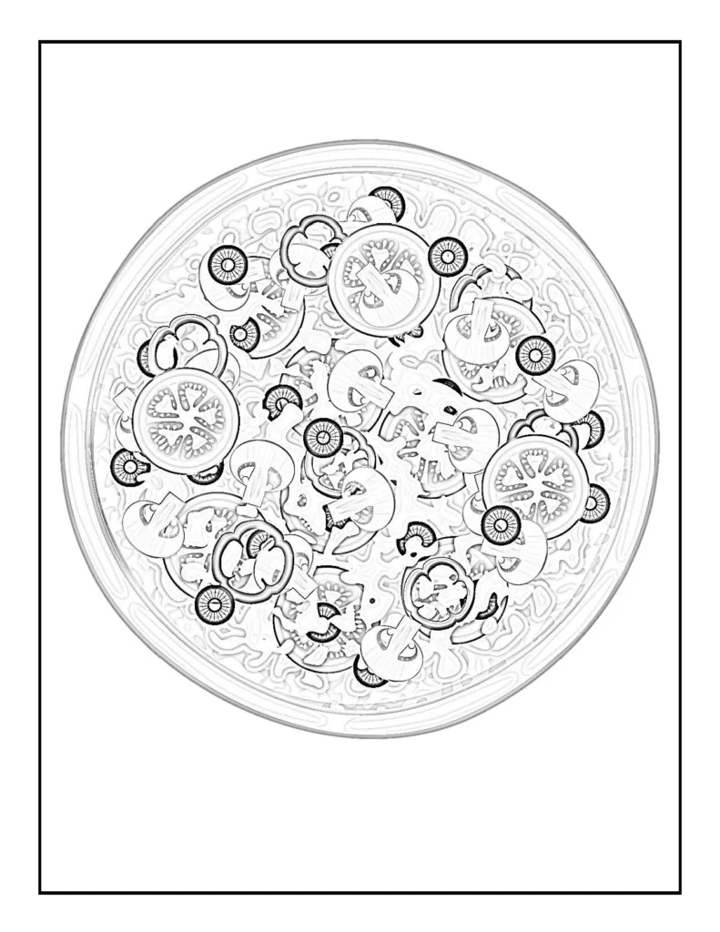 Pizza Coloring Page