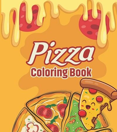 Cute Pizza Coloring Page