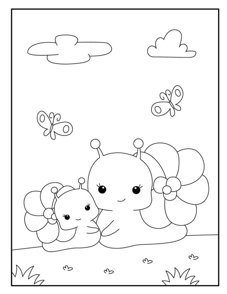 Snail Coloring Pages