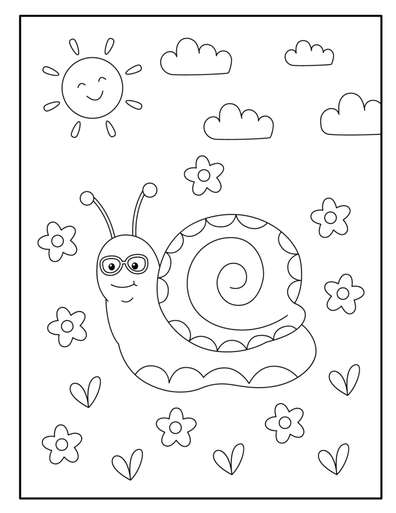 Snail Coloring Pages