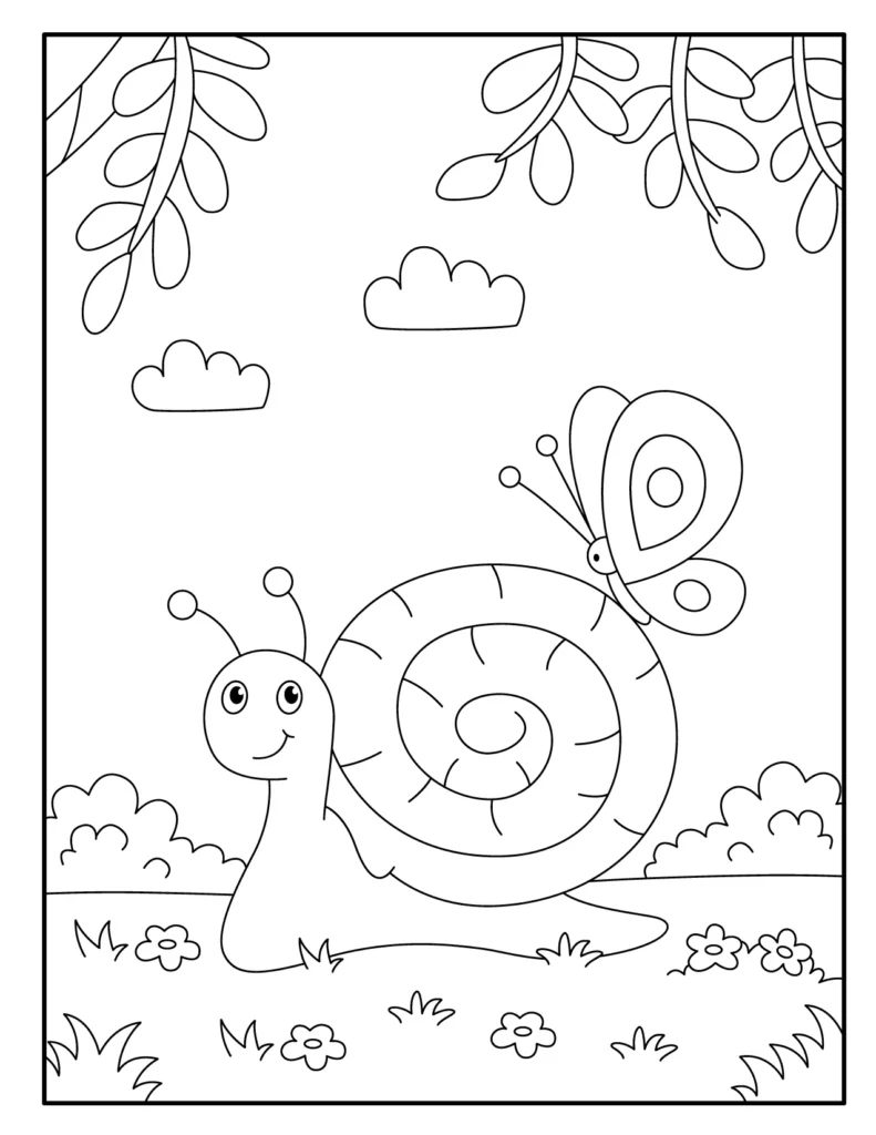 Snail Coloring Pages