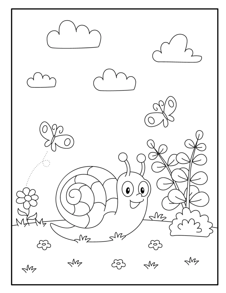 Snail Coloring Pages