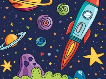 Space Coloring Pages for Kids