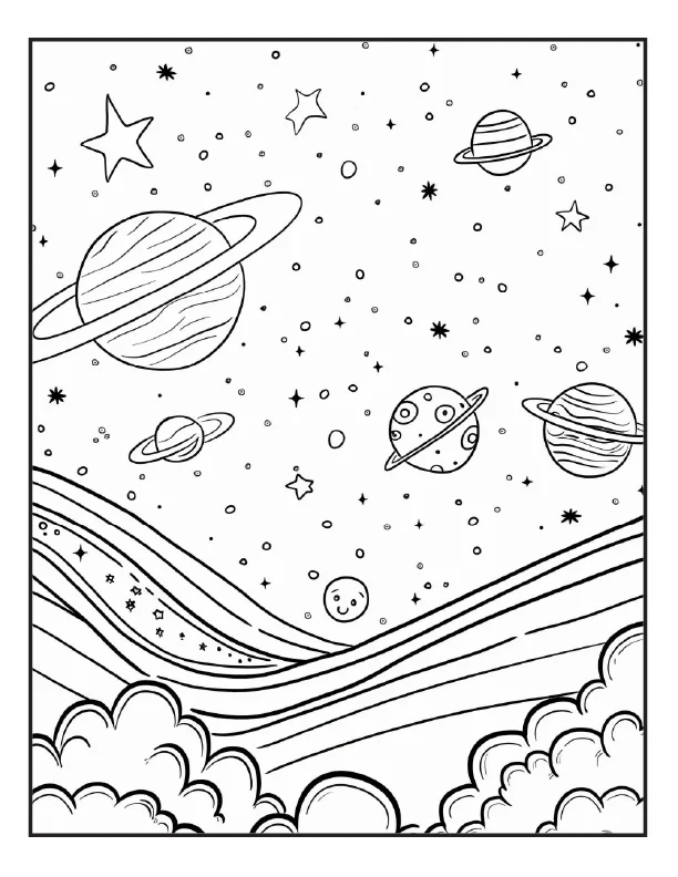 Space Coloring Pages for Kids