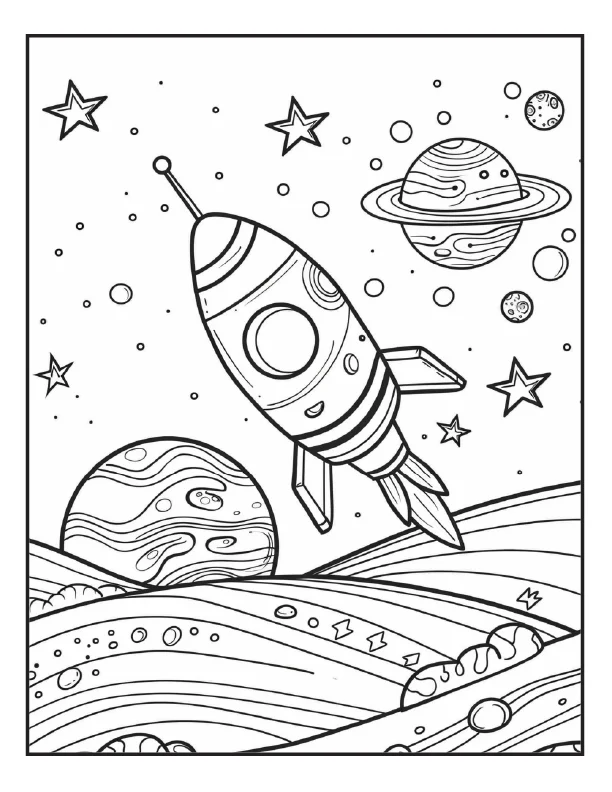 Space Coloring Pages for Kids