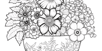 Flower Pot Coloring Pages (9)