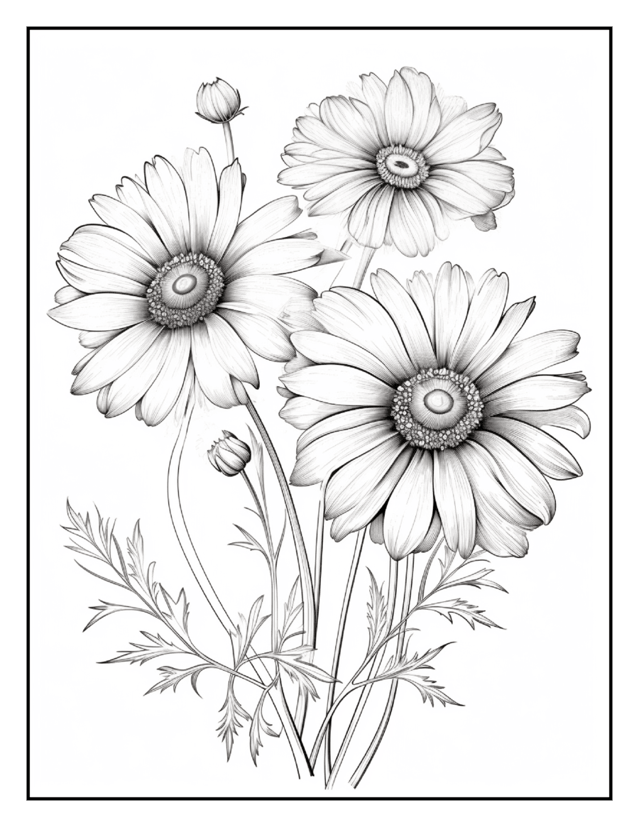 Wildflower Coloring Pages