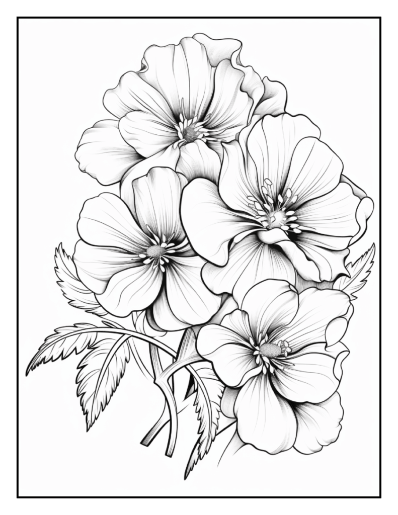 Wildflower Coloring Pages