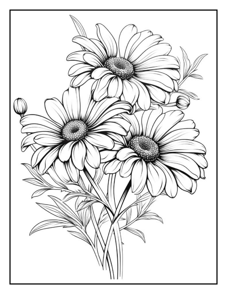 Wildflower Coloring Pages