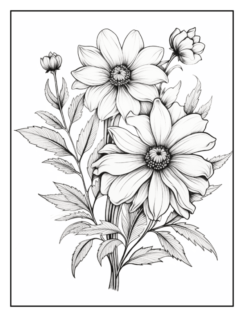 Wildflower Coloring Pages (8)