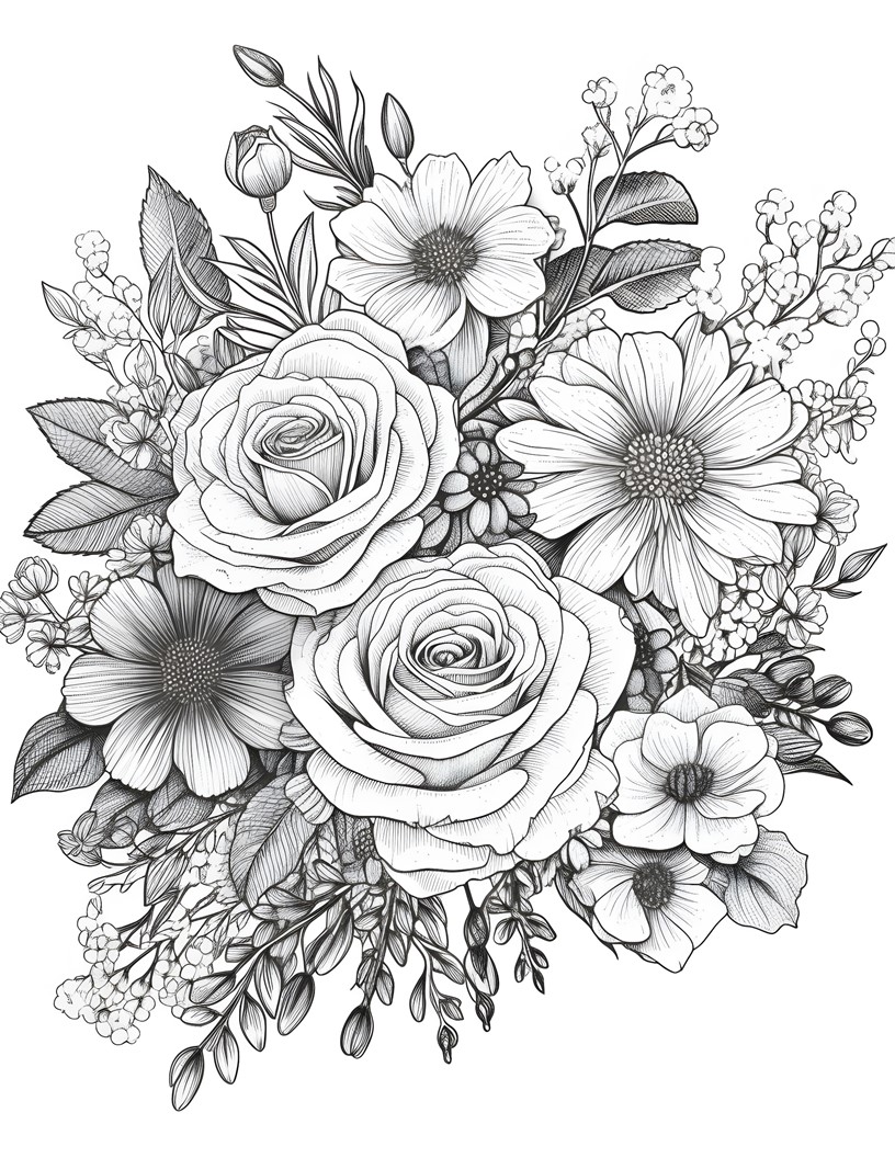 Beautiful Flower Coloring Pages _5640